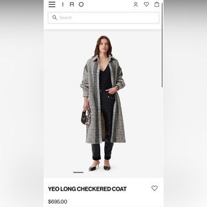 IRO - YEO LONG CHECKERED COAT